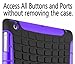 New Ipad Case Shockproof 2 In 1 TPU+PC Hard Rubber Stand Hybrid Case Cover For New iPad 9.7 inch 2017 Version Model numbers A1822 A1823 Black + Purple