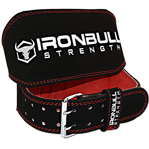 Iron Bull Strength Padded Weightlifting Belt 6inch Suede Leather