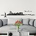 Wandkings Skyline wall sticker wall decal - 48.8 x 7.9 inch in black - Your city selectable - NEW YORK