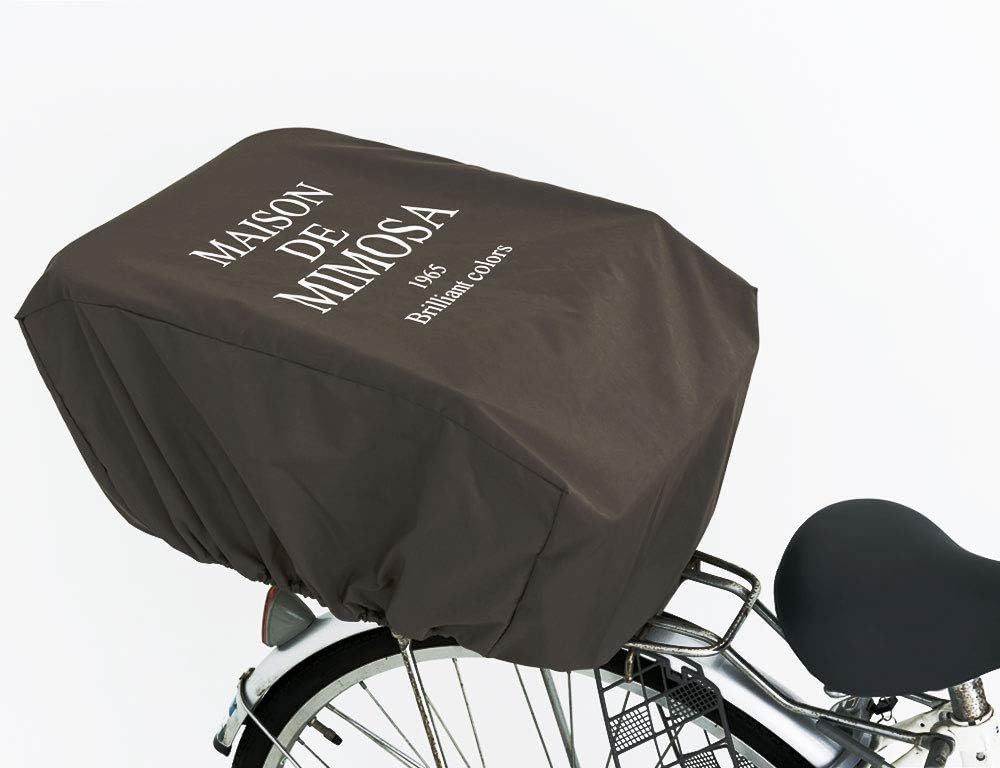 Amazon ミモザ ロゴ 自転車後ろカゴカバー 自転車かごカバー モカブラウン Mimosa 自転車カバー