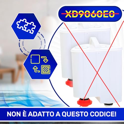 MONTERAL XD9070E0 for Rowenta Liberty Powersteam Anti-Limescale Cartridge Set 2 Suitable for Tefal for Heat Iron Steam with Boiler