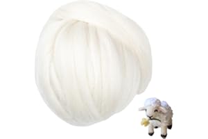 Kondoos Merino Wool roving, 8 oz. Best Wool for Needle Felting, Wet Felting, handcrafts and Spinning. (Merino, 8 oz)