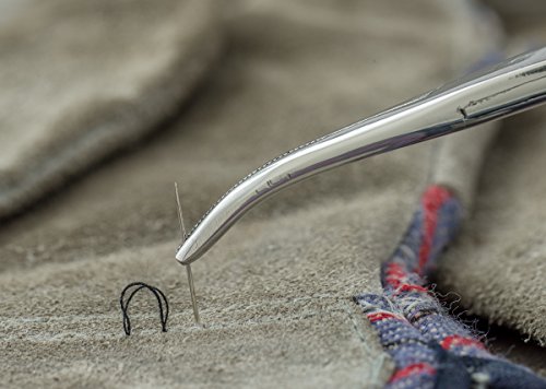 SE 664FSI Self Locking Curved Forceps with Insulated Handles, 6-1/4", Red