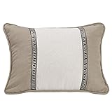 HiEnd Accents Augusta Oblong Matelasse Pillow with Trim Detail, 16