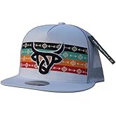 LOST CALF Aztec Print Arrow White Mesh - Hats Cap