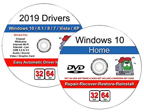 9th & Vine DVD Compatible With Windows 10 Home 32-64 bit & 2019 Drivers Combo. Install To Factory Fresh, Recover, Repair and Restore Boot Disc. Fix PC - Thumbnail 4