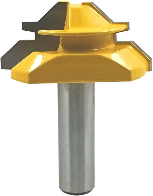 Eyech 45 Degree Lock Miter Router Bit Sets 1/2 Inch Shank 45 Degree Joint Router Bit Sets Lock Router Bit Sets 3/4 Inch Stock