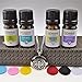 Wild Essentials Cross Necklace Essential Oil Diffuser Kit with Lavender, Lemongrass, Peppermint, Orange Oils, 12 Refill Pads, Calming Aromatherapy Gift Set, Customizable Color Changing, Perfume