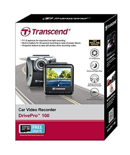 Transcend 16GB DrivePro 100 Car Video Recorder With Suction Mount (TS16GDP100M)
