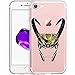 Unov Case Compatible with iPhone SE (2022) iPhone SE (2020) iPhone 8 iPhone 7 Case Clear with Design Embossed Pattern TPU Soft Shock Bumper Absorption Slim Protective 4.7 Inch (Loki Helmet)