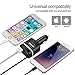 Micro USB Car Charger,SDBAUX Quick Charge(4.8A/24W)LCD Digital Display with 2.8 ft Retractable Cable Compatible with Samsung Galaxy S6 S5 Tab 4 Mini LG Google Nexus10 HTC Moto Huawei and 2 USB Ports
