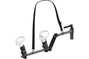 YipuVR VR Gun Stock Compatible with VR Meta Quest 2 Controller Grips, VR Shooting Game Accessories Quest 2 Magnetic Rifle for Enhance Real Feeling and Control Stability (Black)