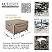 ULTCOVER Square Patio Heavy Duty Table Cover - 600D Tough Canvas Waterproof Outdoor Dining Table and Chairs General Purpose Furniture Cover Size 54 inch