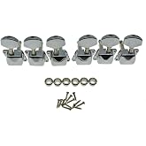 KAISH 3x3 Semi-Closed Guitar Tuning Keys Guitar Tuners Machine Heads for Acoustic or Electric Guitars Chrome