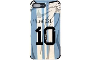 Slrioks MESSl Jersey Phone Case Creative Soccer Case for iPhone 7/8 / SE2020 Thin Soft Imitation Leather Shockproof