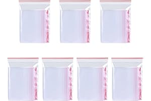 700 Pack 2 Mil Thick Poly Bags, 1.5x2.3 Inch. Clear Durable Safe PP Plastic Resealable Zipper Baggies for Jewelry, Bead, Toy 