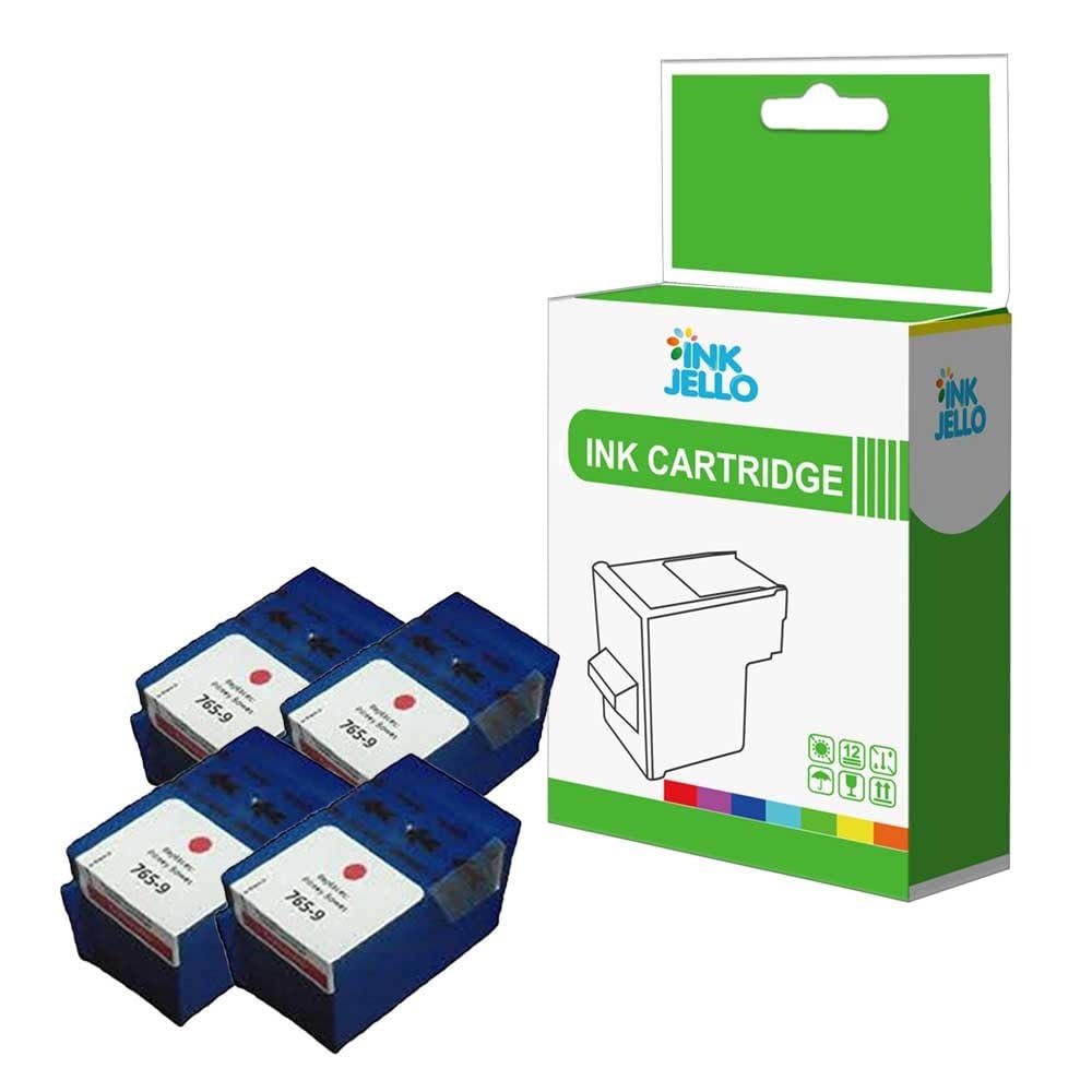 InkJello Ink Cartridge For Printer, Compatible With Pitney Bowes DM300c DM400c DM450c G920 DM475c 765-9B (Blue, 4-Pack)