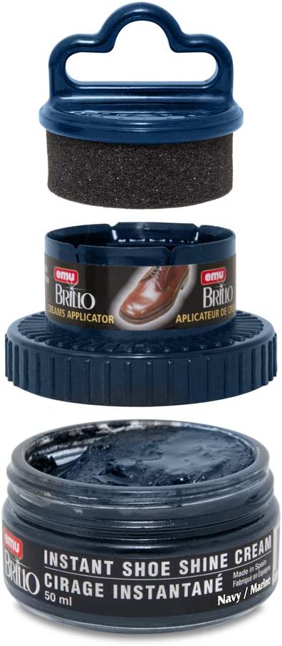 Moneysworth & Best Emu Brillo Instant Shoe Shine Cream Kit, Navy, 50 ml: Sports & Outdoors