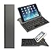 BATTOP Upgrade Foldable Bluetooth Keyboard With Kickstand Universal for IOS Android Windows (Gray and Black)