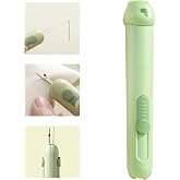 Upgraded 3 in 1 Automatic Needle Threaders Seam Ripper with Needle Storage,Needle Threaders for Hand Sewing, Embroidery,Quick Needle Threading Tool (1PCS-Green)
