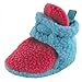 Luvable Friends Unisex Baby Fleece Booties, Teal Pink, 0-6 Months