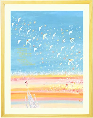 Kawaii Art for a Happy Life - Framed Artwork "Overflowing Life" Japanese Painting for Wall &amp; Artwork Gift (15.5x12.0inch)