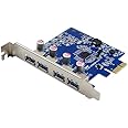 VisionTek Products Four Port USB 3.0 x1 PCIe Internal Card for PCs and Servers - 900870
