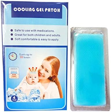 Cooling Gel Patch for Relief Migraine,Fever,Hot Flash(16 Pads/4-Box )