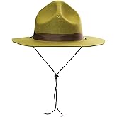 Funny Party Hats Ranger Hat - Brown Drill Sergeant Military Campaign Hat