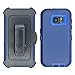 Samsung Galaxy S7 Cover | 2-in-1 Screen Protector & Holster Case | Full Body Military Grade Edge-to-Edge Protection with carrying belt clip| Drop Proof Shockproof Dustproof | Navy Blue / Blue