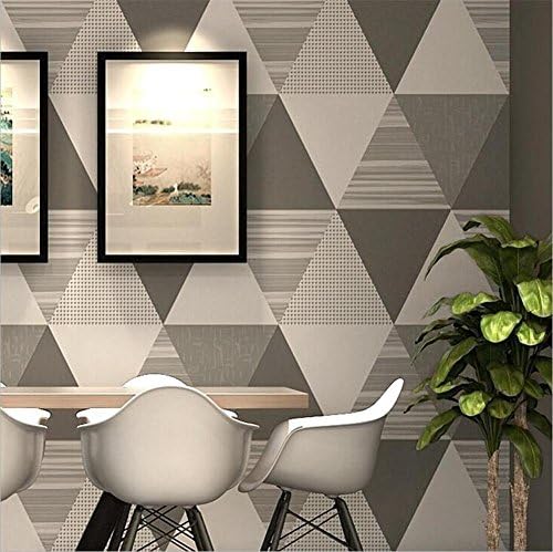 Wallpaper Modern Minimalistic Nordic Style Geometric Lattice Triangle Wallpaper Roll for Living Room/Bedroom, C
