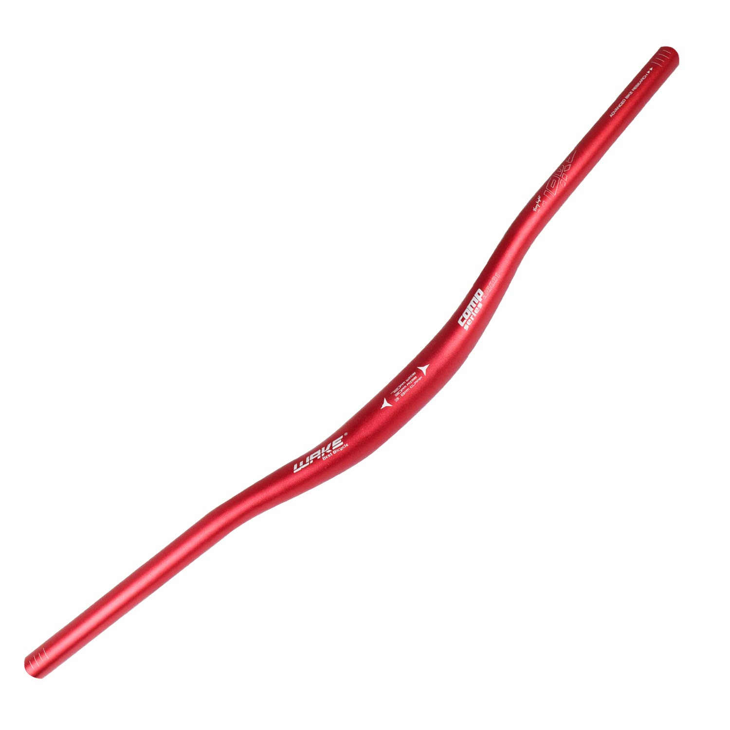 WAKE 31.8mm Bike Handlebar Aluminum Alloy MTB Handlebar Rise 30mm Bicycle Handlebar Wide Extra Long Mountain Bike Handlebars for Downhill Cycling Road Mountain Bike -720MM (Red)
