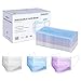3-Ply Disposable Face Mask, 60 Pcs Individually Packed Earloop Face Masks in 3 Colors, FDA Approved Hypoallergenic Surgical Face Masks, Protection from Dust, Bacteria and Flu