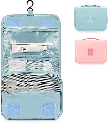 Jingbang トラベルポーチ 防水バッグ 収納ポーチ 洗面用具入れ 通帳入れ 吊り下げ トラベルグッズ マジックテープ 収納バッグ 小物整理 大容量 便利グッズ 旅行 温泉 お風呂 かわいい おしゃれ ブルー Tarunniketanpublicschool Com