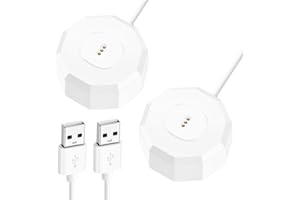 MEAEJOTO 2 Pack pertain Laifen Electric Toothbrush Charger LFTB01-S/A/P Series Charger Replacement, Magnetic Contact Charging Base Power Cord Cable 3.3 ft (White*2)