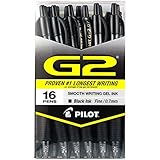Pilot G2 Retractabble Gel Ink Rolling Ball Black - 16ct. Pack by Pilot