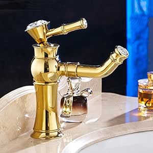 LIVY Vanidades de baño grifería Europea cobre Golden Dragon antiguo