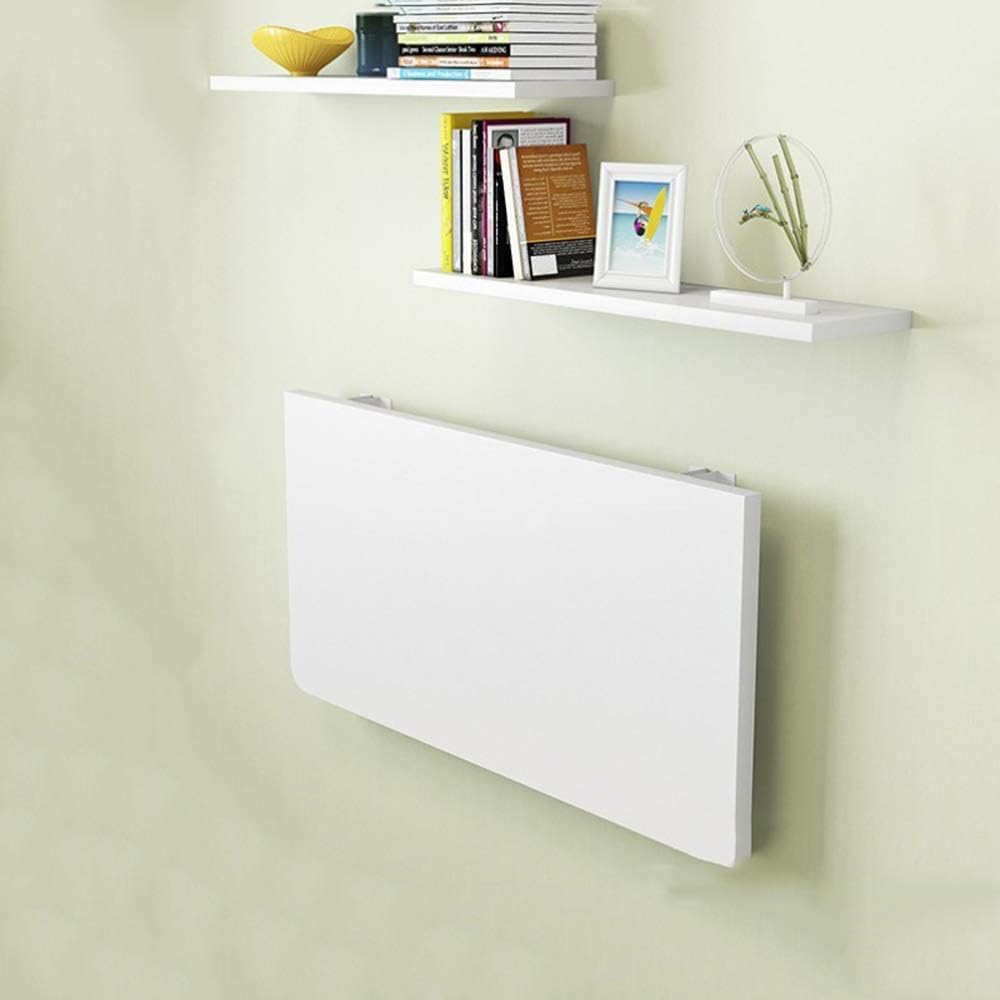 Gskd Folding Wall Mounted Drop Leaf Table Computer Desk Space Saver Kitchen Dining Table With Brackets Children Table Max Load 80kg White Teak Color Amazon Co Uk Kitchen Home