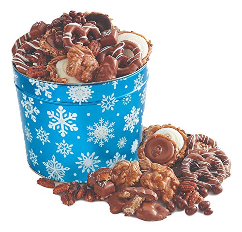 Snowflake Gourmet Candy Gift Tin | Savannah’s Candy Kitchen | Handmade Candy Gift Assortment