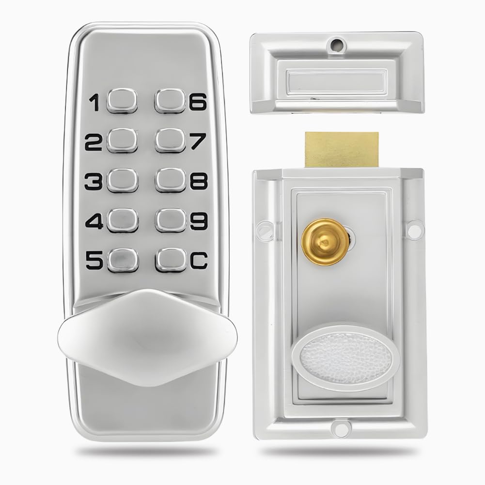 Photo 1 of Dioche 2-4 Digits Door Locker, Mechanical Code Lock, Cabinet Indoor and Outdoor Door Alloy Password Security Code Lock