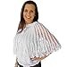 Womens Acrylic Comfortable Wrap Poncho Cape Collar, All Occasions, White