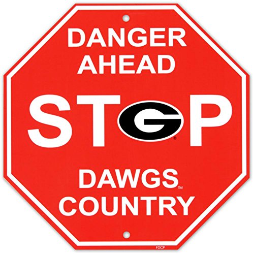 Fremont Die NCAA Georgia Bulldogs Stop Sign, 12"