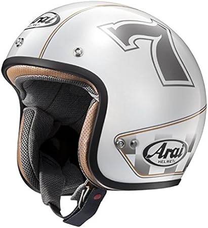 Amazon アライ Arai バイクヘルメット ジェット Classic Mod Cafe Racer ホワイト 59 60 L ジェット 車 バイク