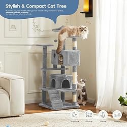 DUMOS 54-inch Indoor Cat Tree Tower –Multi-Level