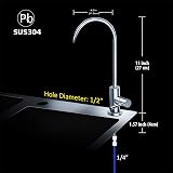 Frizzlife RO Water Filter Faucet Brushed Nickel SUS304 Stainless Steel Lead Free view 3