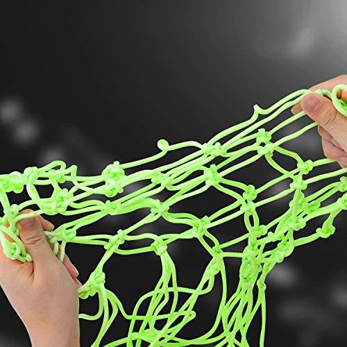 Eau Glow Basketball Net, Glow in The Dark Heavy Duty Basketball Hoop Replacement Net 12 Loop Standard Size - Thumbnail 3
