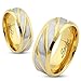 STR-0322 Stainless Steel Diagonal Striped Gold IP Ring (13)