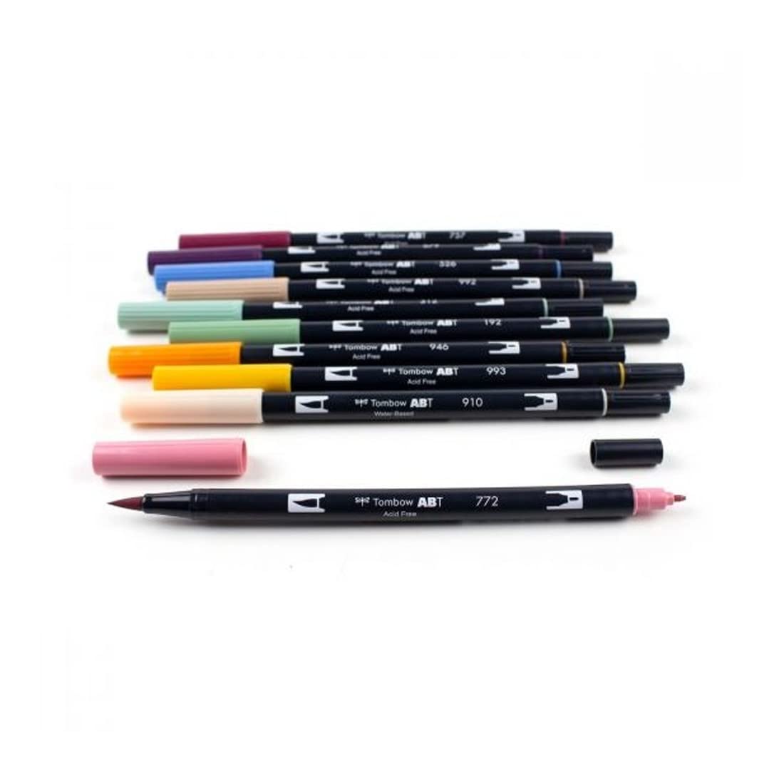 Tombow 56216 Dual Brush Pen Art Markers, Cottage, 10-Pack. Blendable, Brush and Fine Tip Markers