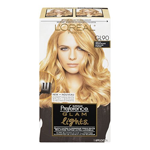 L'Oreal Paris Superior Preference Glam Lights Brush-On Glam Highlights - GL90 Light Blonde to Medium Blonde (Pack of 3)
