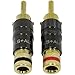 GLS Audio Locking Series Generation 4 Gold Connector Banana Plugs Banana Clips - 20 Pack (10 Red & 10 Black)